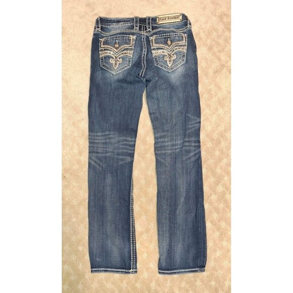 Rock Revival Jeans Women's Size 28x30 Celinda Straight Fit Bling Pockets - Picture 4 of 4